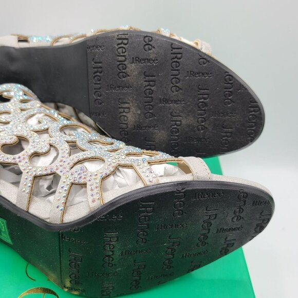 J. Renee Mcwayfalls Silver Dress Sandal High Heel Size 8.5 Shoes - Picture 10 of 10